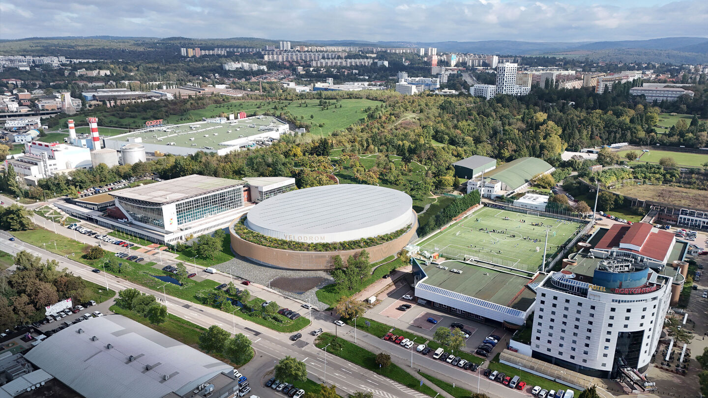 Velodrome Brno View Aerial 02 L